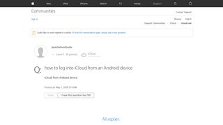 how to log into iCloud from an Android de… - Apple Community