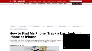 How to Find My Phone: Track a Lost Android Phone or iPhone - Tech ...
