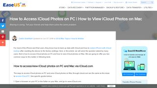 How to Access iCloud Photos on PC | How to View iCloud Photos on ...