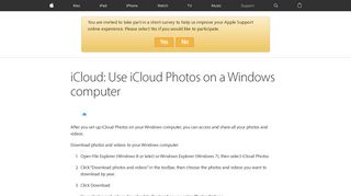 iCloud: Use iCloud Photos on a Windows computer - Apple Support
