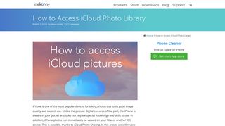 How to Access iCloud Photo Library | Nektony Blog