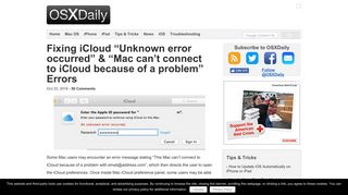 Fixing iCloud “Unknown error occurred” & “Mac can't connect to iCloud ...