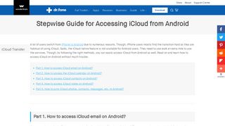 5 Ways to Access iCloud from Android - Stepwise Guide- dr.fone