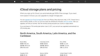 iCloud storage plans and pricing - Apple Support