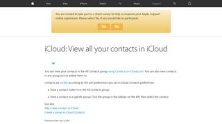 iCloud: View all your contacts in iCloud - Apple Support