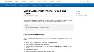 Using Surface with iPhone, iCloud, and iTunes - Microsoft Support