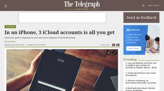 In an iPhone, 3 iCloud accounts is all you get - Telegraph India