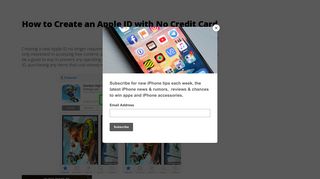 How to Create an Apple ID with No Credit Card | The iPhone FAQ