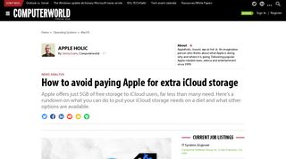 How to avoid paying Apple for extra iCloud storage | Computerworld