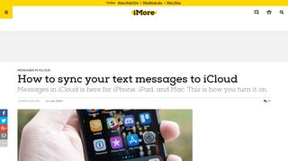 How to sync your text messages to iCloud | iMore