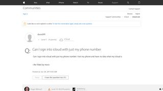 Can I sign into icloud with just my phone… - Apple Community ...