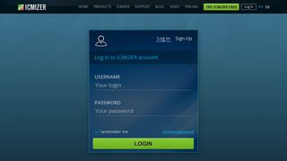 Log in to your ICMIZER Account