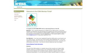 Welcome to the ICMA Member Portal!