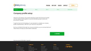 Create profile - ICN Gateway