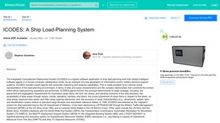 (PDF) ICODES: A Ship Load-Planning System - ResearchGate