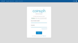 Sign in - Coins.ph