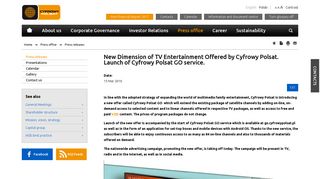 New Dimension of TV Entertainment Offered by Cyfrowy Polsat ...