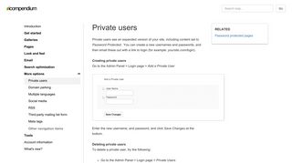 Private users - Icompendium User Guide