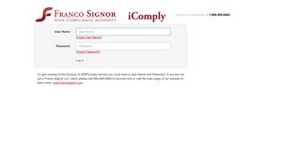iComply Login - Franco Signor, LLC