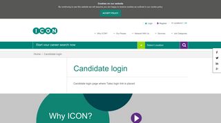 Candidate login - ICON Careers