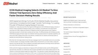 ICON Medical Imaging Selects AG Mednet to Give Clinical Trial ...
