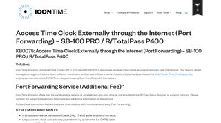 Access Time Clock Externally through the Internet ... - Icon Time Systems