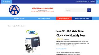 Icon Time SB-100-PRO Time Clock System - Allied Time