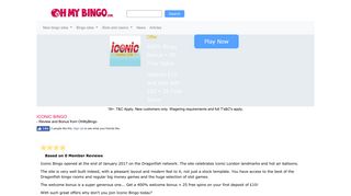Iconic Bingo | 400% bonus | 25 FREE SPINS - OhMyBingo