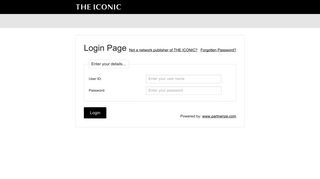 THE ICONIC Login Page