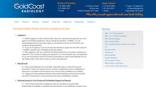 iConnect Terms & Conditions - Gold Coast Radiology