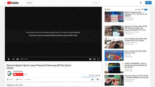 Remove Bypass Sprint Lease Password Samsung S8 Plus Sprint ...