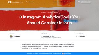 8 Instagram Analytics Tools You Should ... - Iconosquare Blog