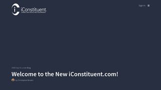 Welcome to the New iConstituent.com!