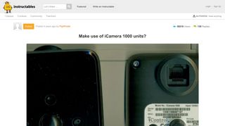 Make use of iCamera 1000 units? - Instructables