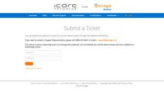 Login - Customer Service - Help & Support Center | iCore Networks