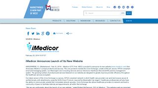 iMedicor Announces Launch of Its New Website - Marketwired