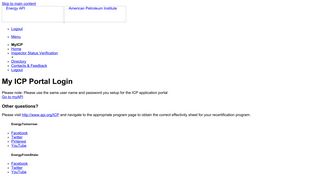 My ICP Portal Login - API
