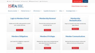 Member Services - ISCA eServices Portal