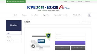 Login - ICPE 2019-ECCE ASIA