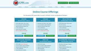 Online courses in CPR, AED, First Aid, and Bloodborne ... - Icpri.com