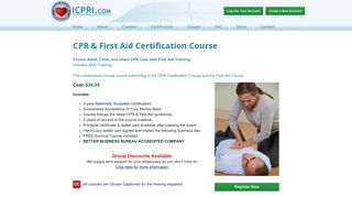 CPR & First Aid Certification Course - Icpri.com