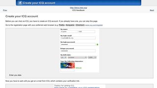 Create your ICQ account - KDE.org