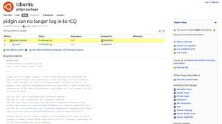 Bug #683076 “pidgin can no longer log in to ICQ” : Bugs : pidgin ...