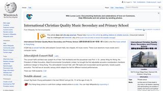 International Christian Quality Music Secondary and Primary School ...