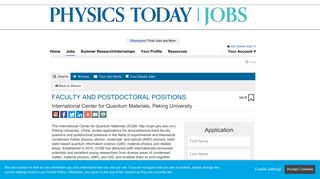 FACULTY AND POSTDOCTORAL POSITIONS , Employment | AIP