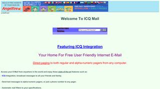 Welcome To ICQ Mail - Angelfire