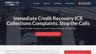 Immediate Credit Recovery ICR Collections Complaints. Stop the Calls