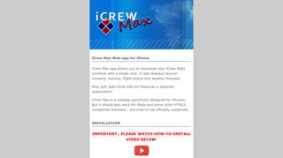 iCrew Max Web-app