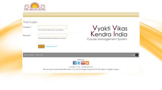 User Login | VVKI Course Management System