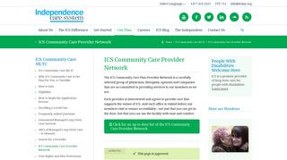 ICS Community Care Provider Network - Independence Care System